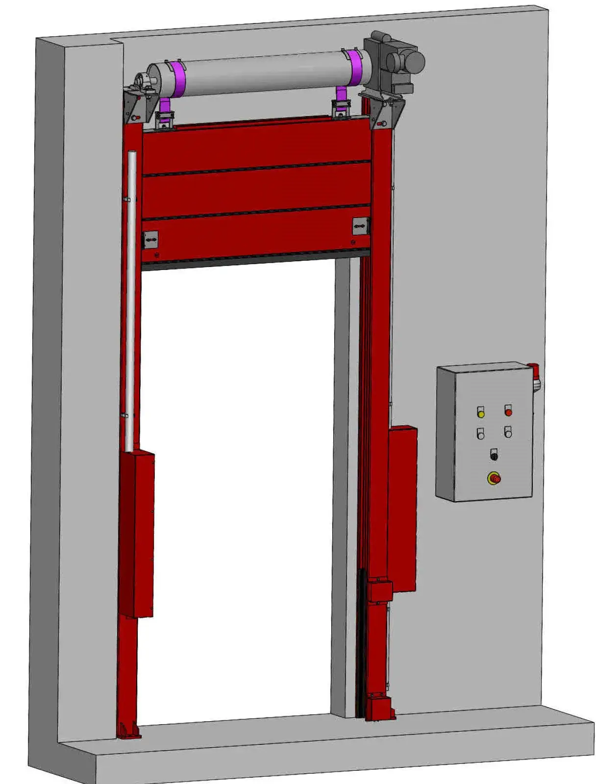 Vario AB-AVM felhúzható sorompó szerkezet oltóvíz gátakhoz - Vario AB AVM Right 3D Vis
