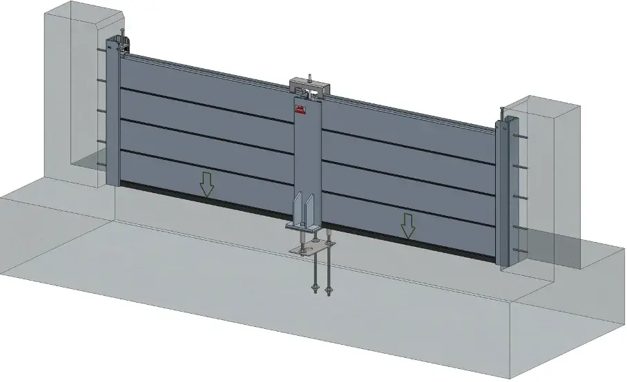 Vario Inova AL korlátlan mobil gát épített területekre - Vario INOVA AL 3d Vis Right